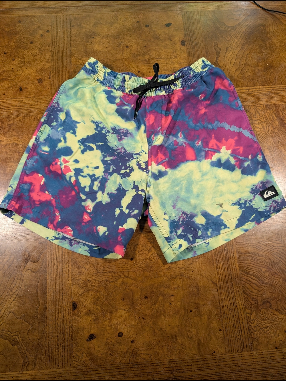 Quiksilver Men's Tie Dye Board Shorts Swim Trunks Multicolor Size L